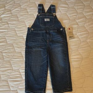 Dark Wash Kids Denim Overalls